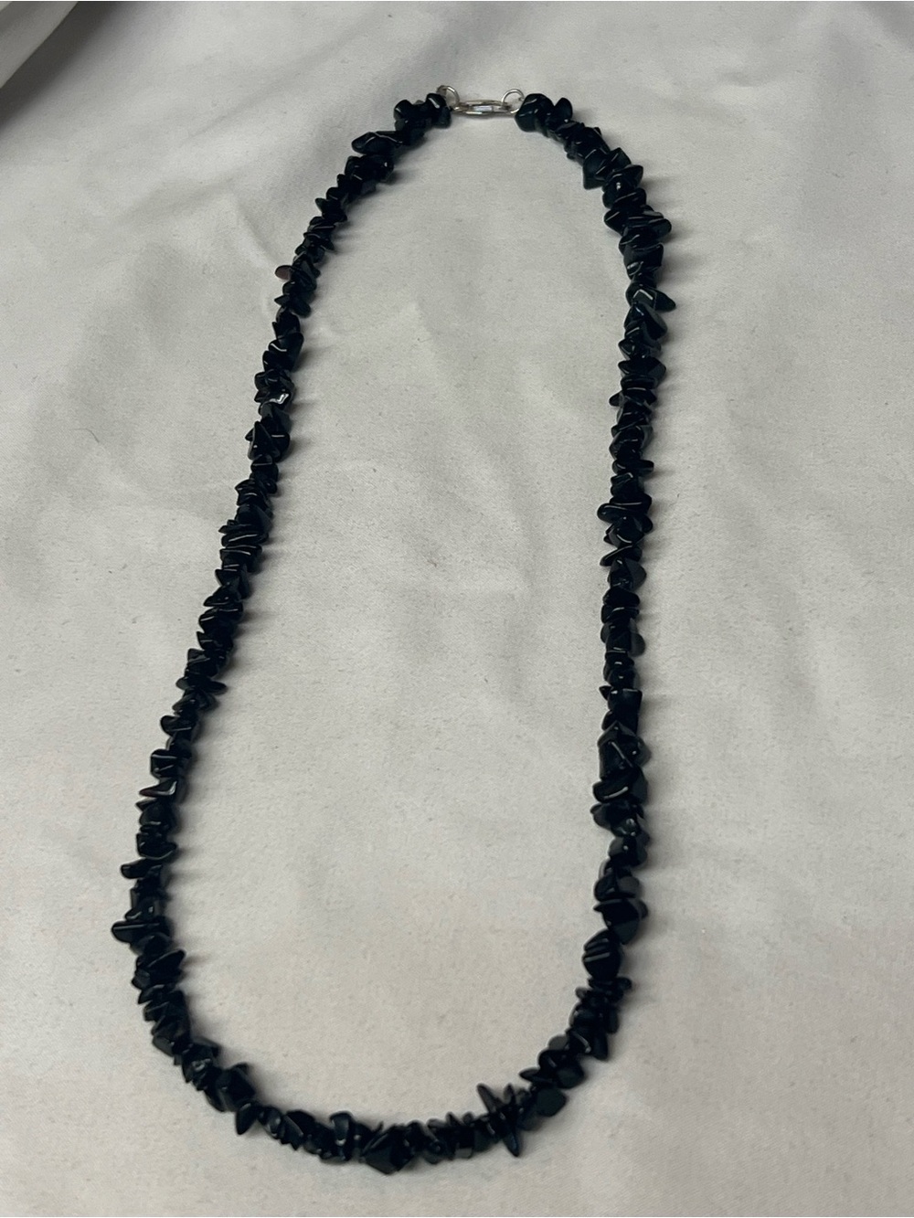 Obsidian sterling silver necklace